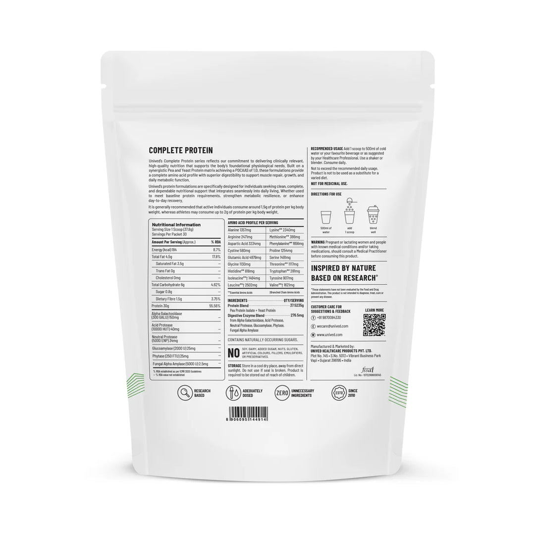 Unived Complete Protein Powder (Raw Unflavoured)