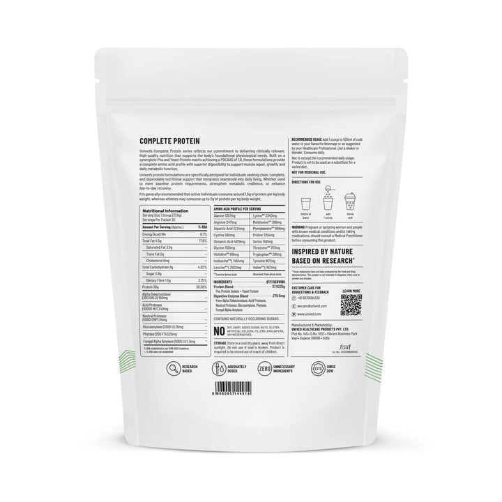 Unived Complete Protein Powder (Raw Unflavoured)