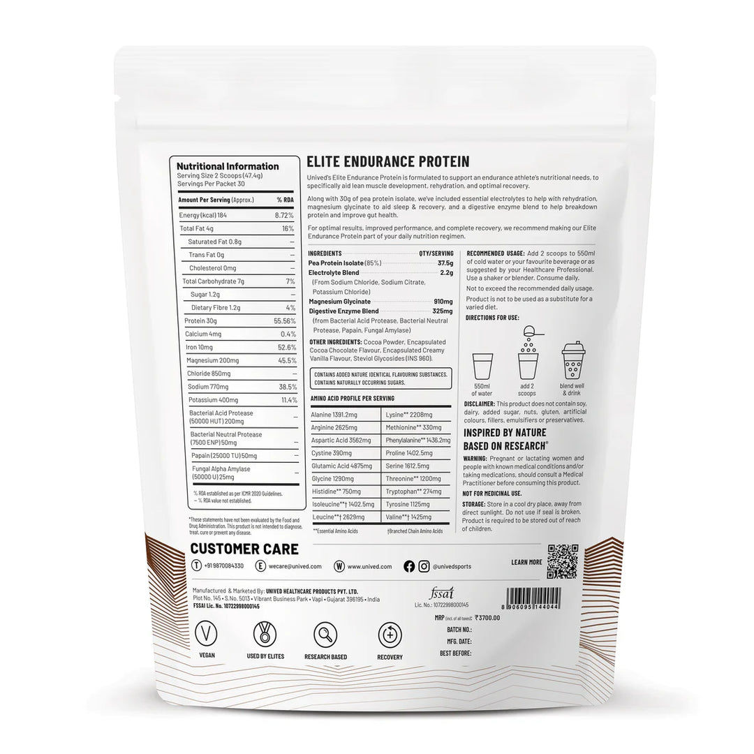 Unived Elite Endurance Protein Powder (Caramel Latte)