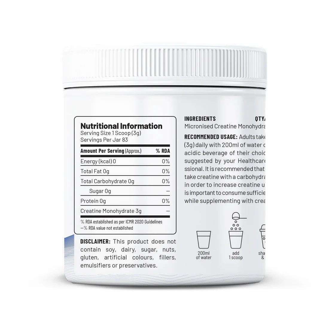Unived Creatine Monohydrate Powder (Lemon Citrus)