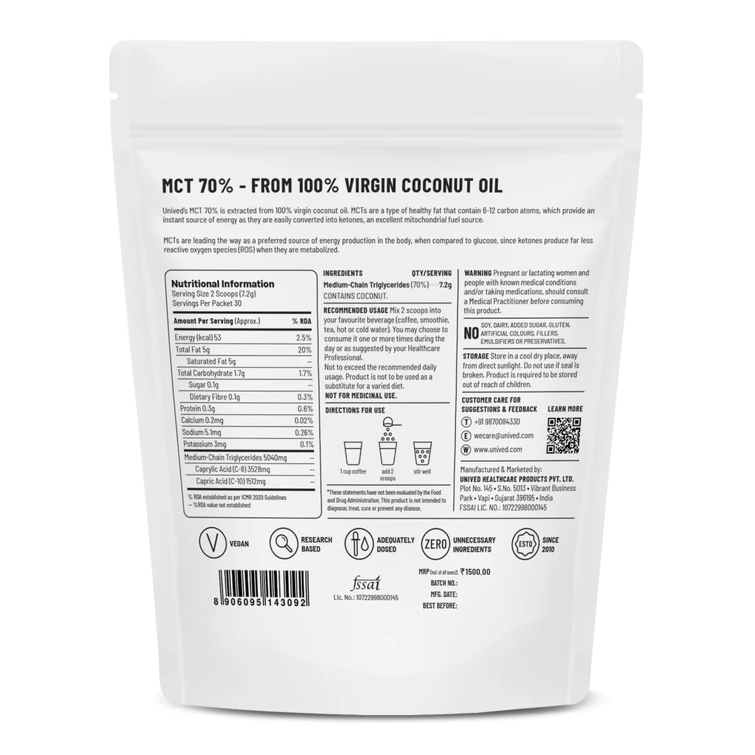 Unived MCT 70% Powder