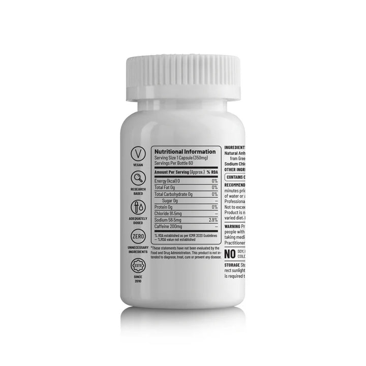 Unived Natural Caffeine 200 Capsules