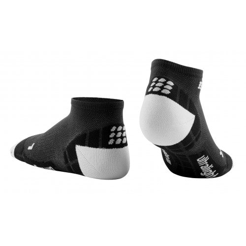 CEP Ultralight Low Cut Compression Men's Cycling Socks (Black/Light Grey)
