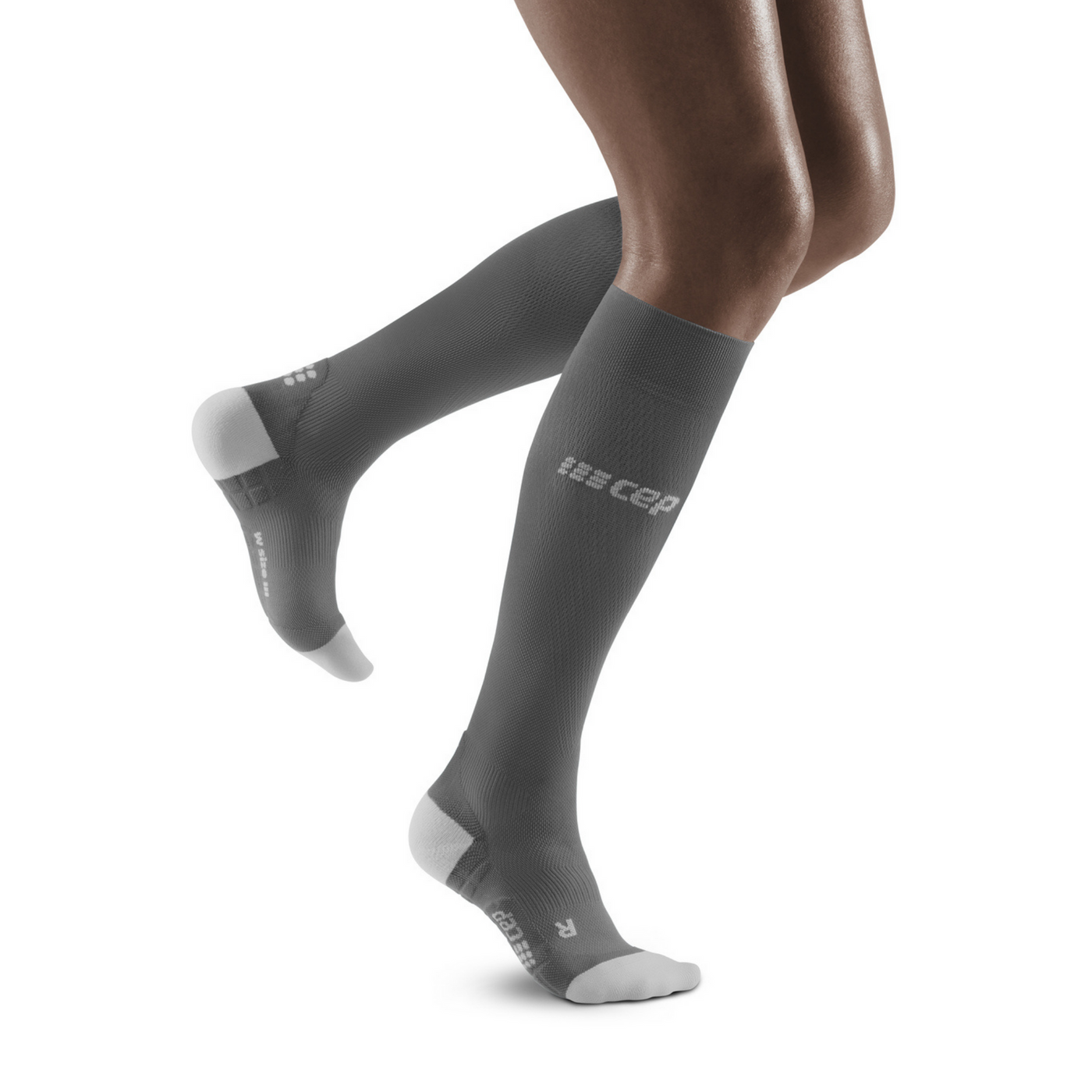 CEP Ultralight Tall Compression Women's Cycling Socks (Grey/Light Grey)