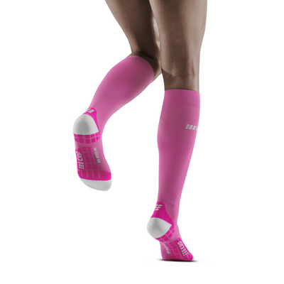 CEP Ultralight Tall Compression Women's Cycling Socks (Pink/Light Grey)