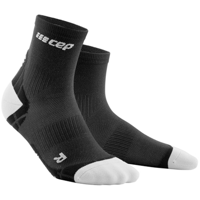 CEP Ultralight Short Compression Men's Cyling Socks (Black/Light Grey)