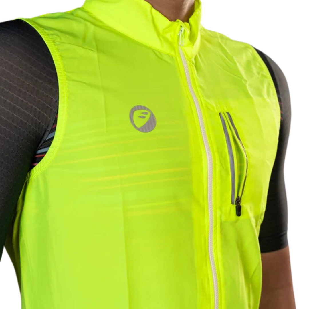 Apace Gilet Sleeveless Cycling Jacket (Neon)