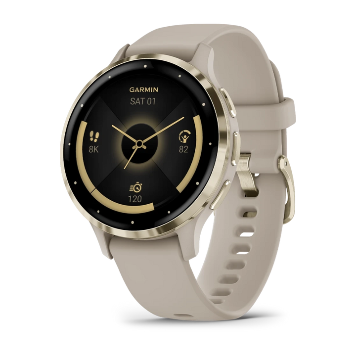 Garmin Venu 3S Smart Watch (Cream Gold/Frenchy Grey)