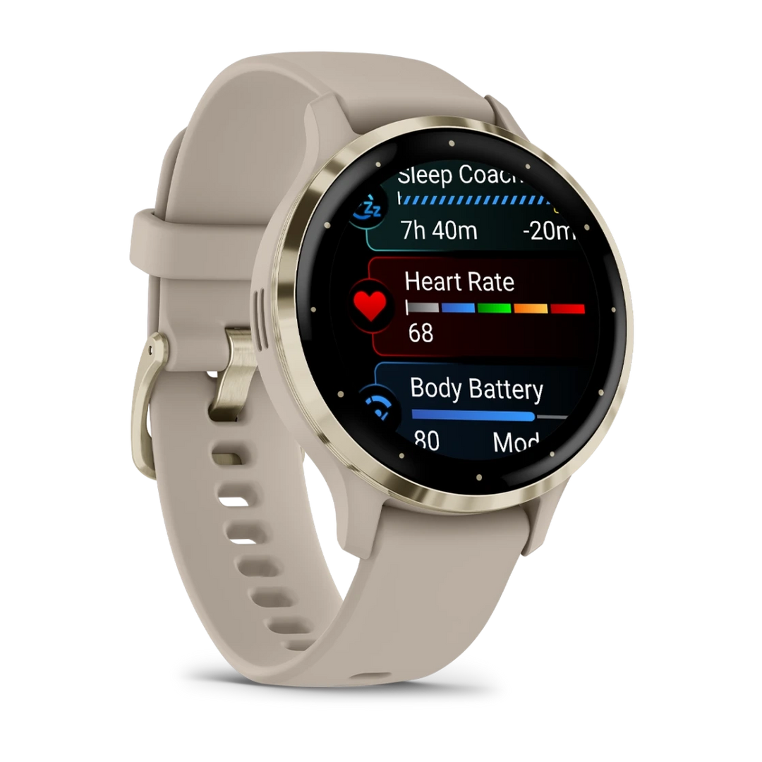 Garmin Venu 3S Smart Watch (Cream Gold/Frenchy Grey)