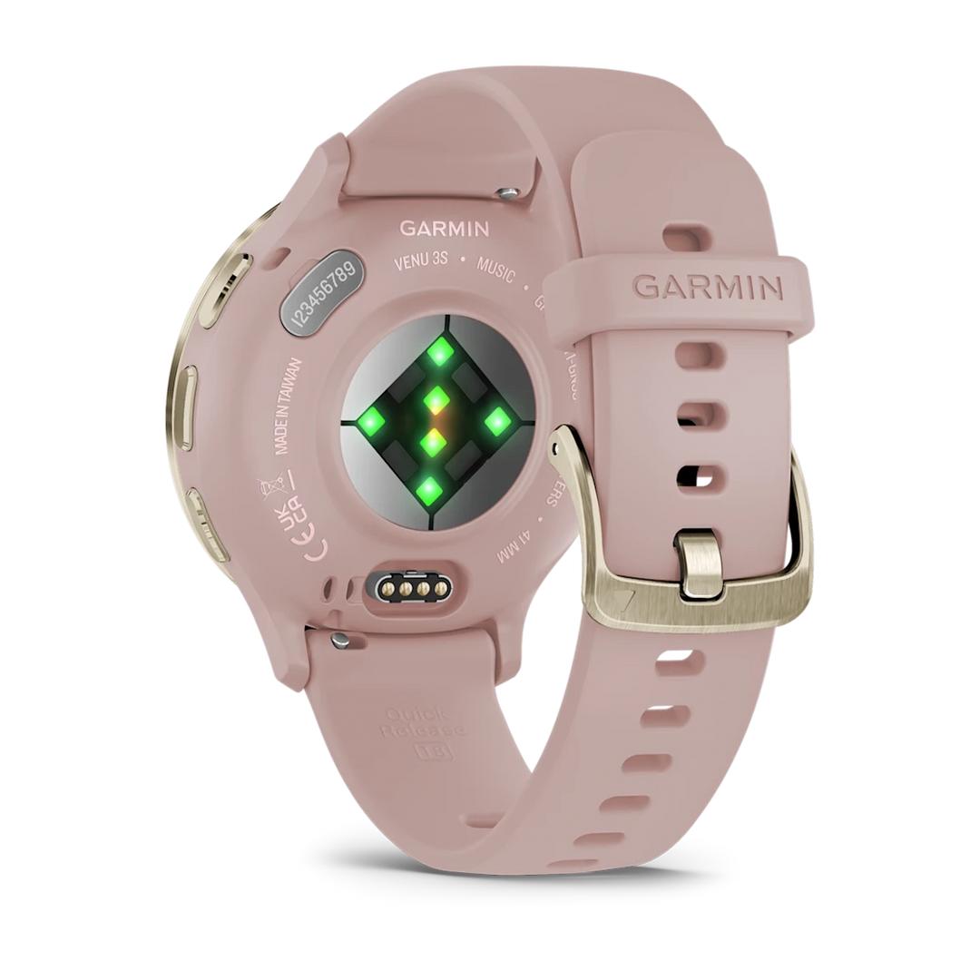 Garmin Venu 3S Smart Watch (Cream Gold/Dust Rose)