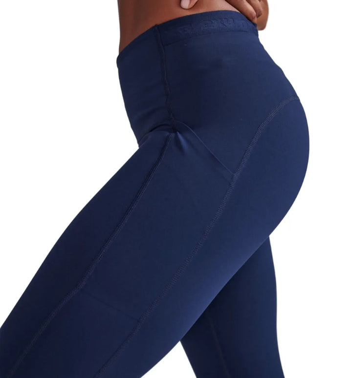 2XU Form Stash Hi-Rise 7/8 Women's Compression Tights (Midnight/White)