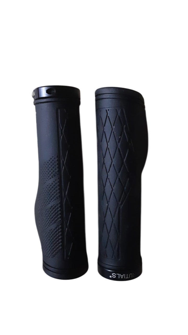 Krutials KRHG 06 Handlebar Grips w/ Alloy Ring (Black)