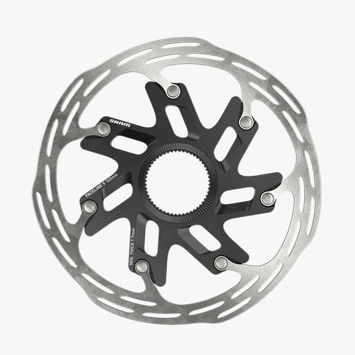 SRAM Force/Red AXS Paceline X Centerlock Disc Brake Rotor w/ Lock Ring (Silver/Black)