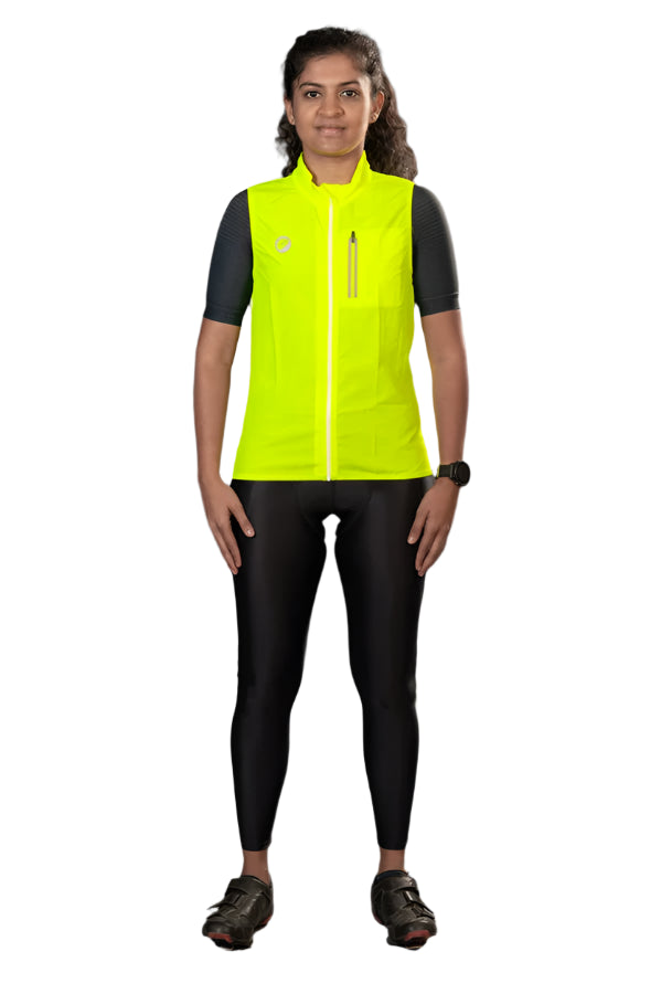 Apace Gilet Unisex Sleeveless Cycling Jacket (Neon)