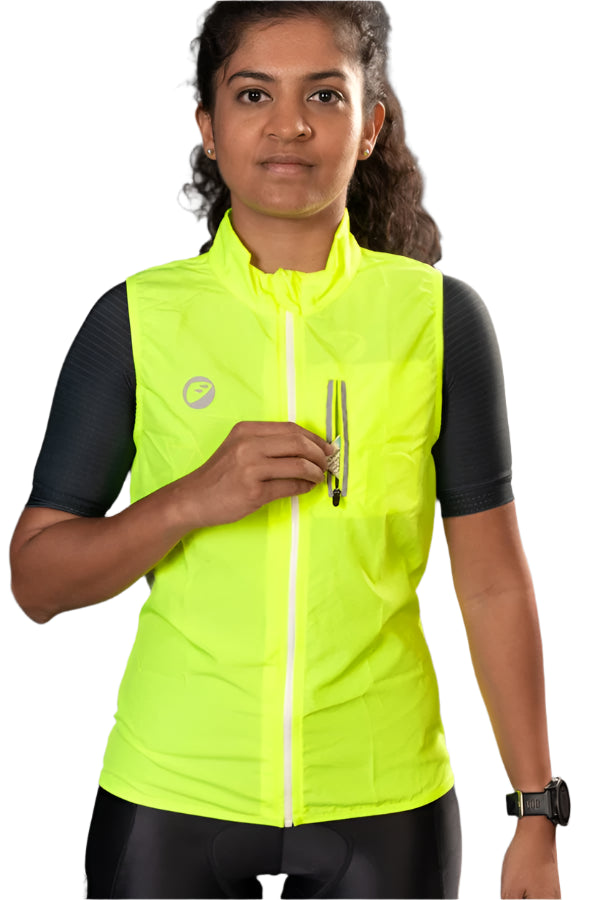 Apace Gilet Unisex Sleeveless Cycling Jacket (Neon)