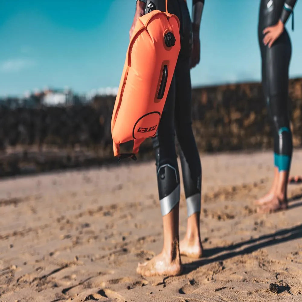 Zone 3 Swim Safety Buoy/Dry Bag (Hi-Vis-Orange)