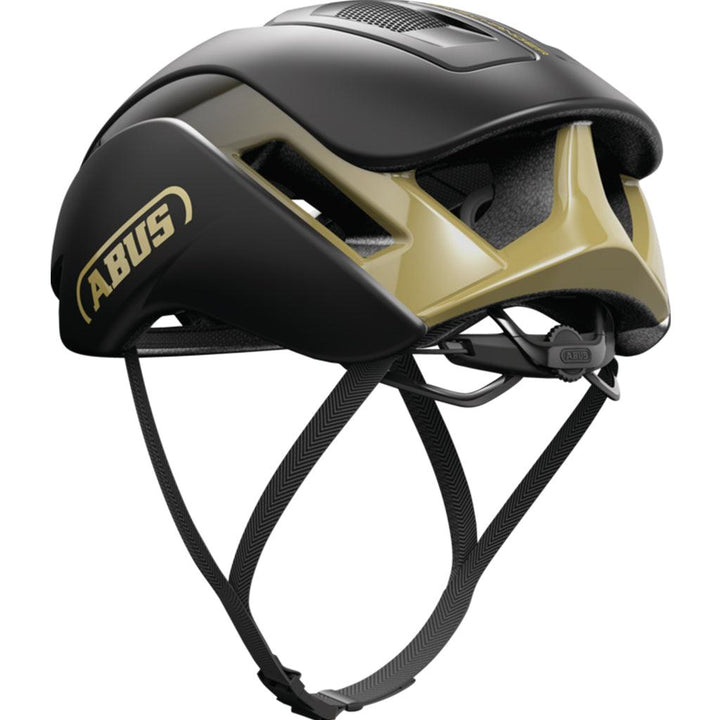 Abus Gamechanger 2.0 Aero Road Cycling Helmet (Black/Gold) - BUMSONTHESADDLE