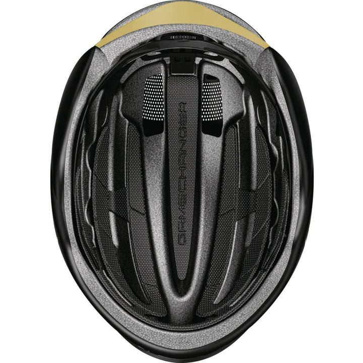 Abus Gamechanger 2.0 Aero Road Cycling Helmet (Black/Gold) - BUMSONTHESADDLE