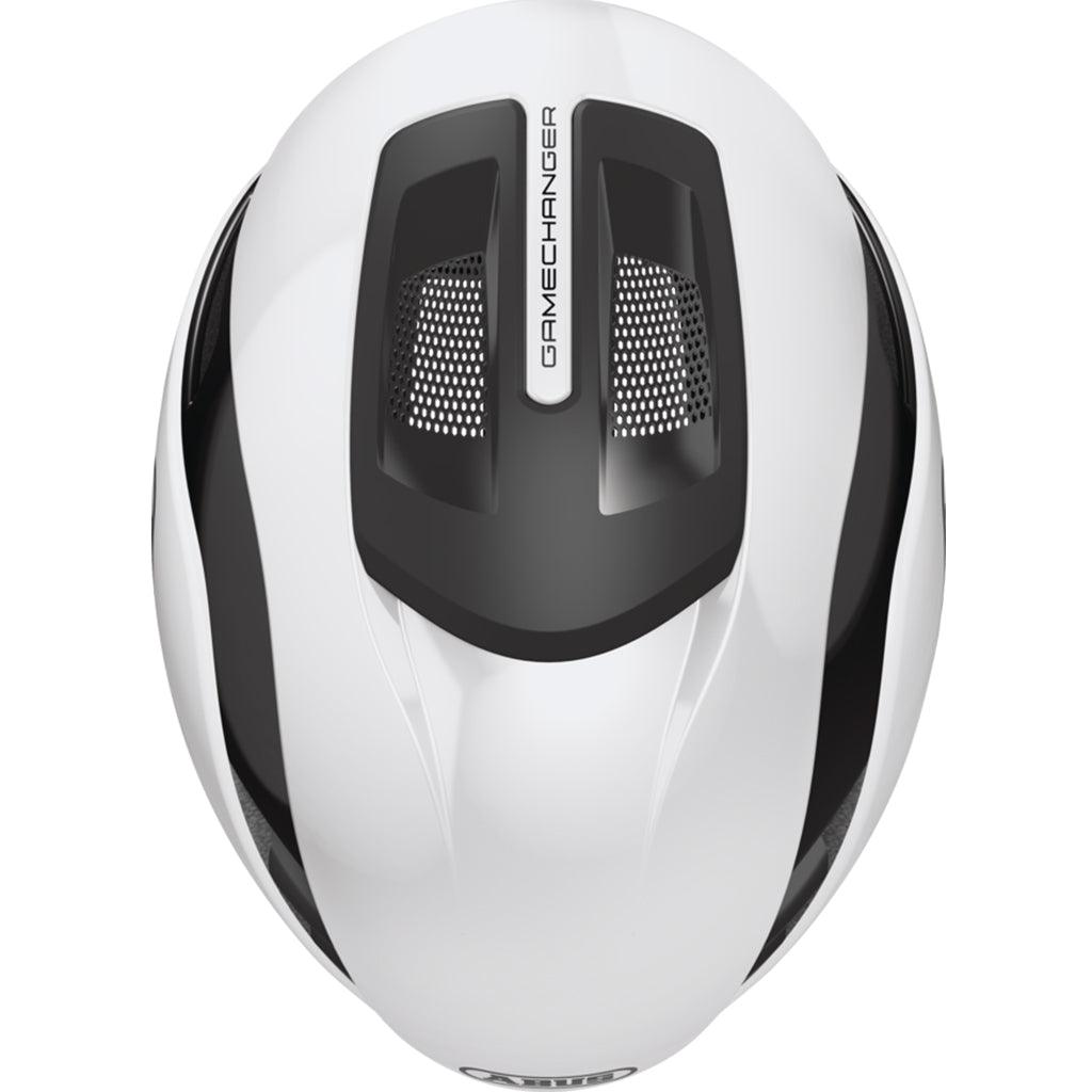 Abus Gamechanger 2.0 Aero Road Cycling Helmet (Shiny White) - BUMSONTHESADDLE