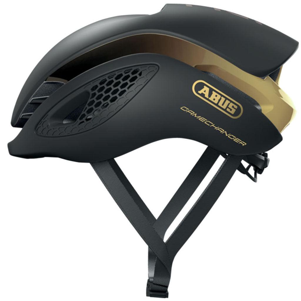 Abus Gamechanger Road Cycling Helmet (Black/Gold) - BUMSONTHESADDLE