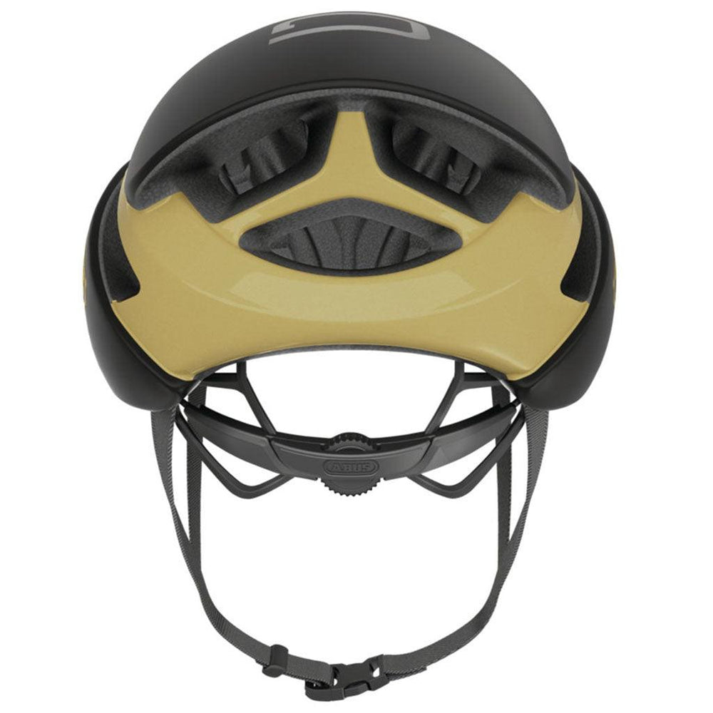 Abus Gamechanger Road Cycling Helmet (Black/Gold) - BUMSONTHESADDLE