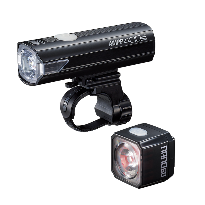 Cateye AMPP 400S and NANO 60 Combo Light (Black)