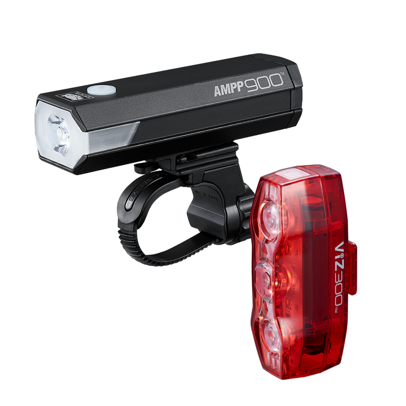 Cateye AMPP 900 and ViZ 300 Combo Light (Black)