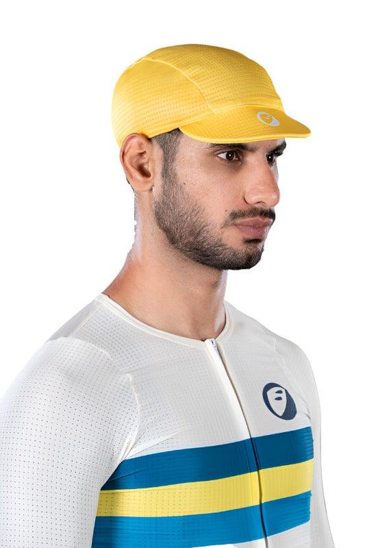 Apace Hustle Unisex Cycling Cap (Yellow) - BUMSONTHESADDLE