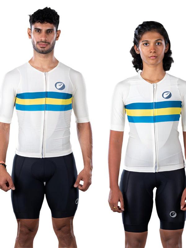Apace Unisex Cycling Jersey (Ivory) - BUMSONTHESADDLE
