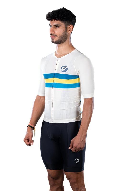 Apace Unisex Cycling Jersey (Ivory) - BUMSONTHESADDLE