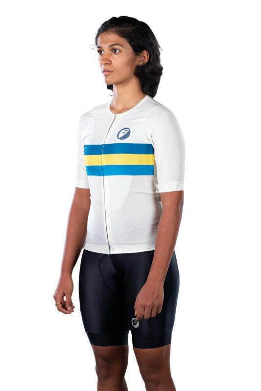 Apace Unisex Cycling Jersey (Ivory) - BUMSONTHESADDLE