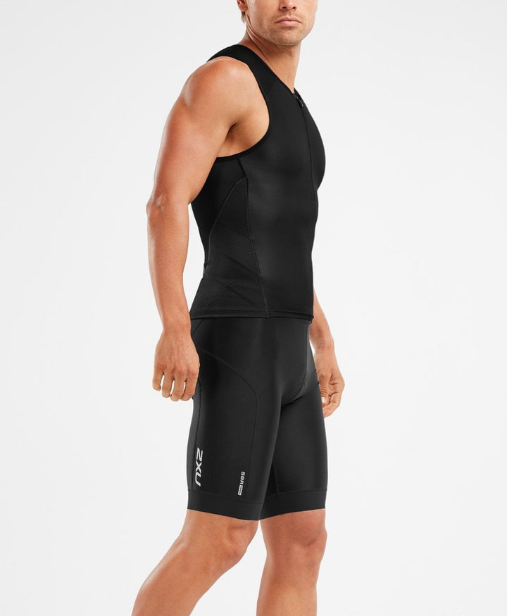 2XU Mt5530A Perform Men's Triathlon Singlet (Black/Black)