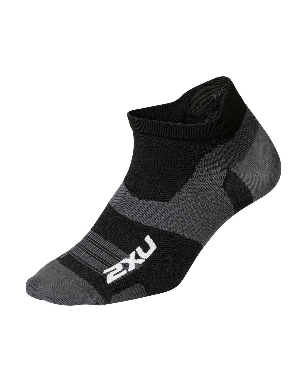 2XU Vectr Ultralight No Show Socks (Black/Titanium)
