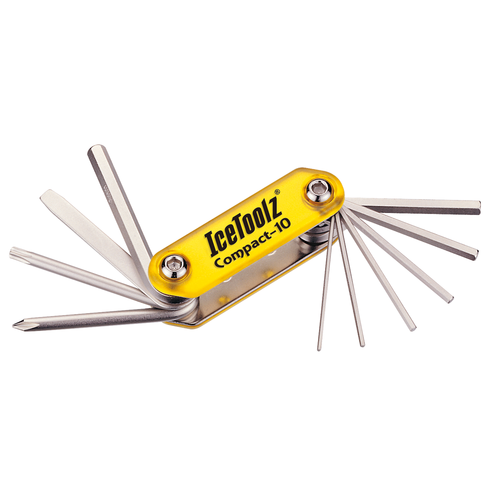 IceToolz 94A5 Compact 10 Function Multi Tool (Yellow/Silver)