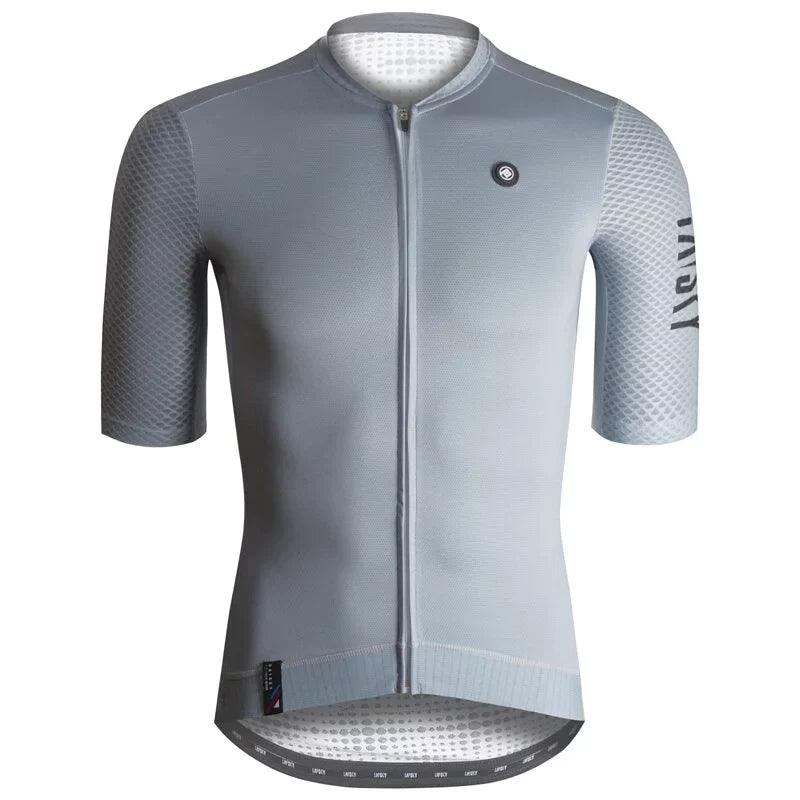 Baisky Short Men Cycling Jersey-(Purity Grey) - BUMSONTHESADDLE