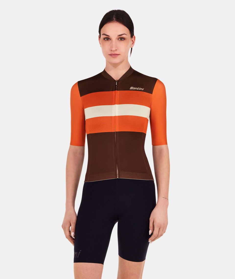 Santini Bengal Unisex Cycling Jersey (Rust)