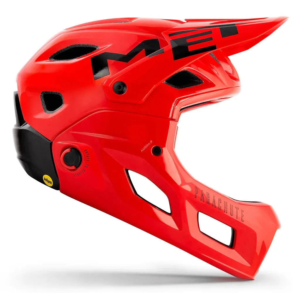 MET Parachute MCR MTB Cycling Helmet (Red)