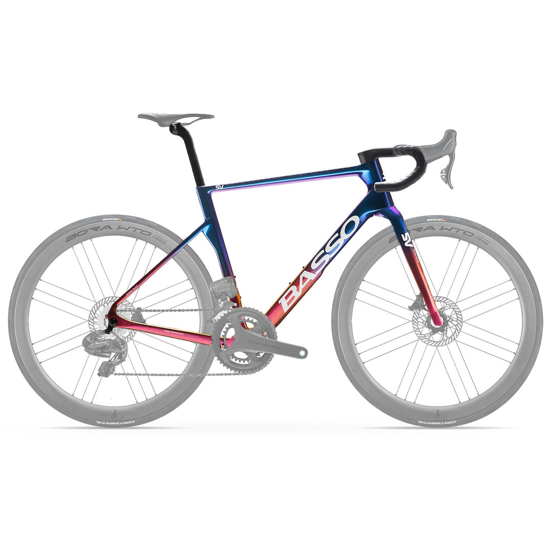 Basso SV aero road frameset, Viola Galaxy, side view