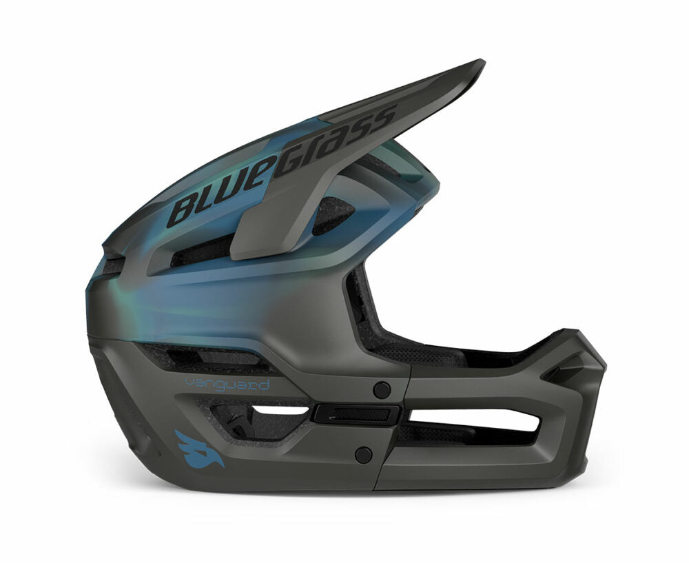 Bluegrass Vanguard Core MTB Cycling Helmet (Matt Blue Fluid)
