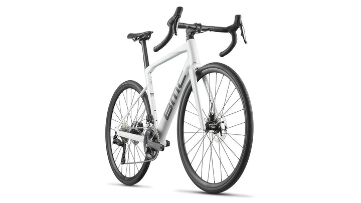 BMC Roadmachine 2 Gen 3 Metallic White endurance bike, drive-side profile
