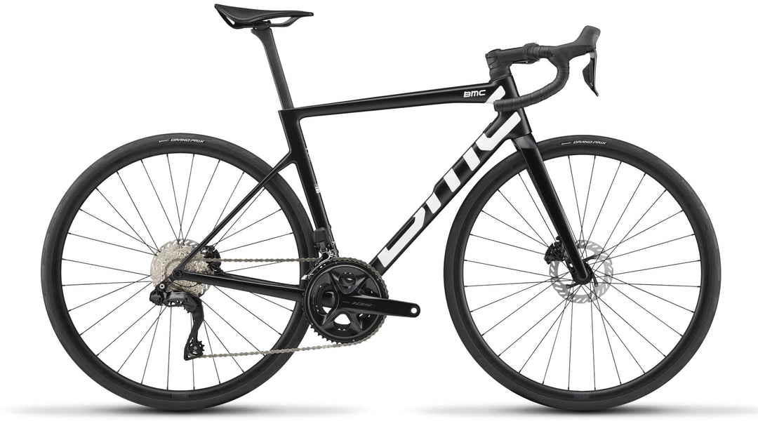 BMC Teammachine SLR TWO Gen 5 Black road bike, front-right studio shot