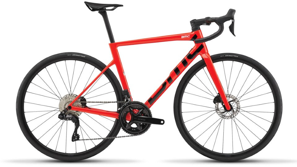 BMC Teammachine SLR TWO Gen 5 Red road bike, front-right studio shot