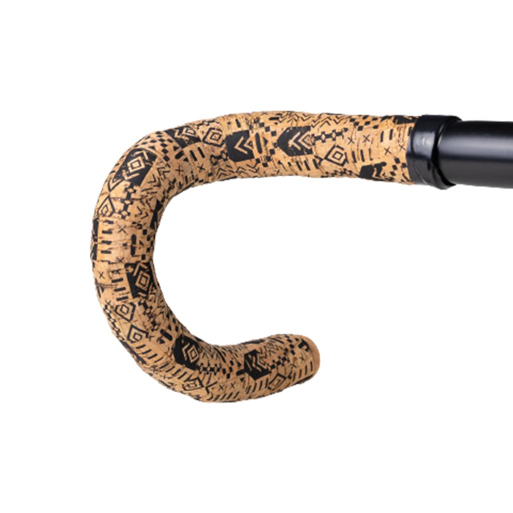 BTP Natural Cork Bartape (Black/Pattern) - BUMSONTHESADDLE