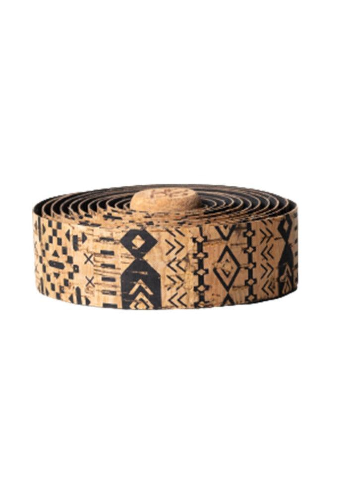 BTP Natural Cork Bartape (Black/Pattern) - BUMSONTHESADDLE