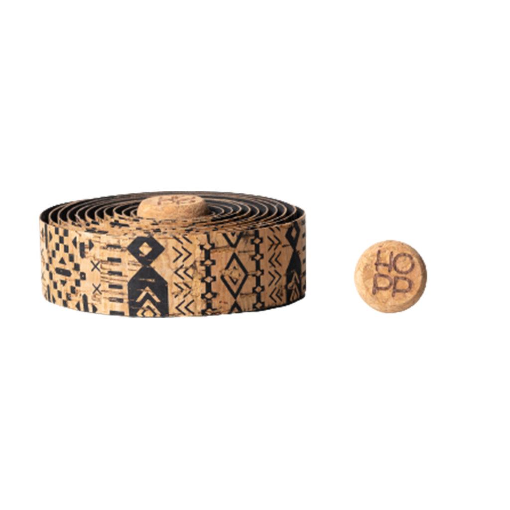 BTP Natural Cork Bartape (Black/Pattern) - BUMSONTHESADDLE