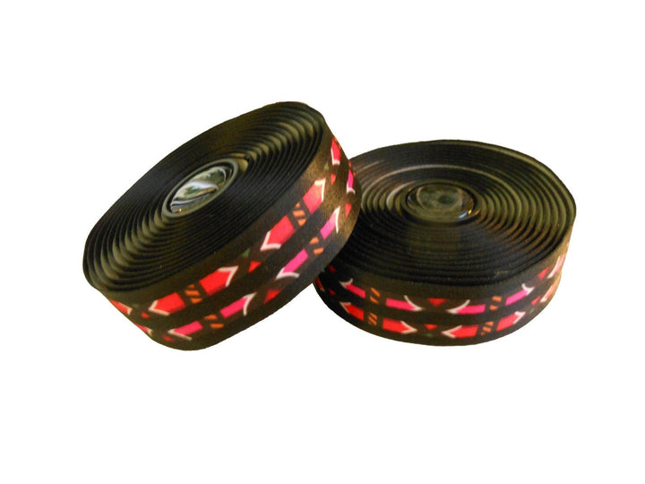 BTP Woven Bartape (Cyber Red/Black) - BUMSONTHESADDLE