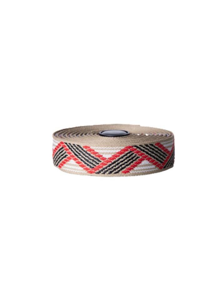BTP Woven Bartape (Link Red/Black) - BUMSONTHESADDLE