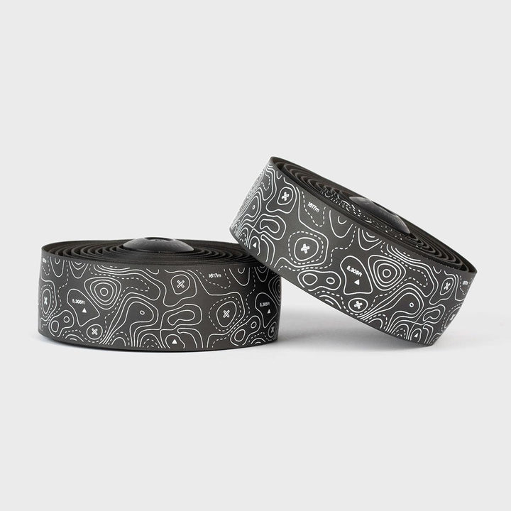 Burgh Ossa White Bar Tape (Black/Gloss) - BUMSONTHESADDLE