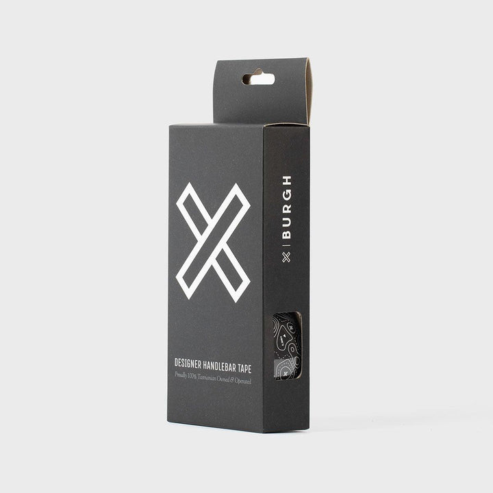 Burgh Ossa White Bar Tape (Black/Gloss) - BUMSONTHESADDLE
