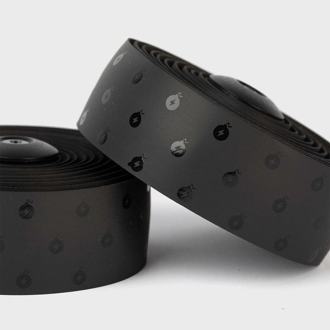 Burgh Wattbombs Stealth Bar Tape (Black/Gloss) - BUMSONTHESADDLE